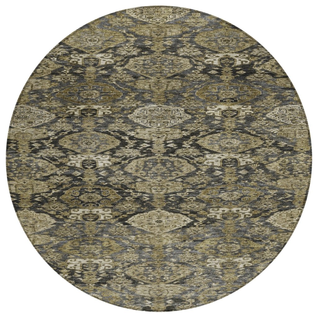 LOOMLAN Rugs Ambray Gray Washable Indoor-Outdoor Rug