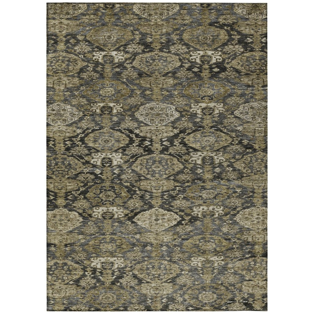 LOOMLAN Rugs Ambray Gray Washable Indoor-Outdoor Rug
