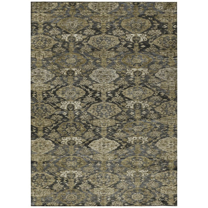 LOOMLAN Rugs Ambray Gray Washable Indoor-Outdoor Rug
