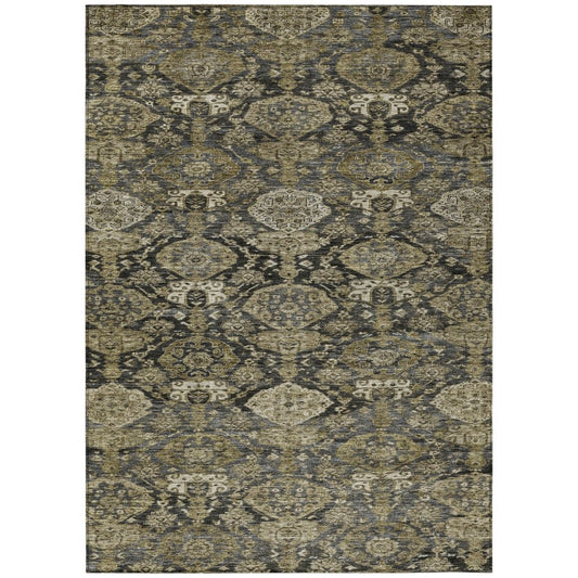 LOOMLAN Rugs Ambray Gray Washable Indoor-Outdoor Rug