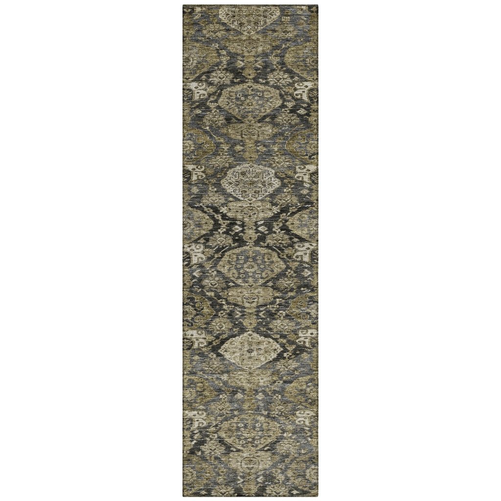 LOOMLAN Rugs Ambray Gray Washable Indoor-Outdoor Rug