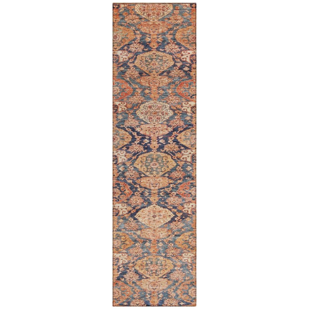 LOOMLAN Rugs Ambray Orange Washable Indoor-Outdoor Rug