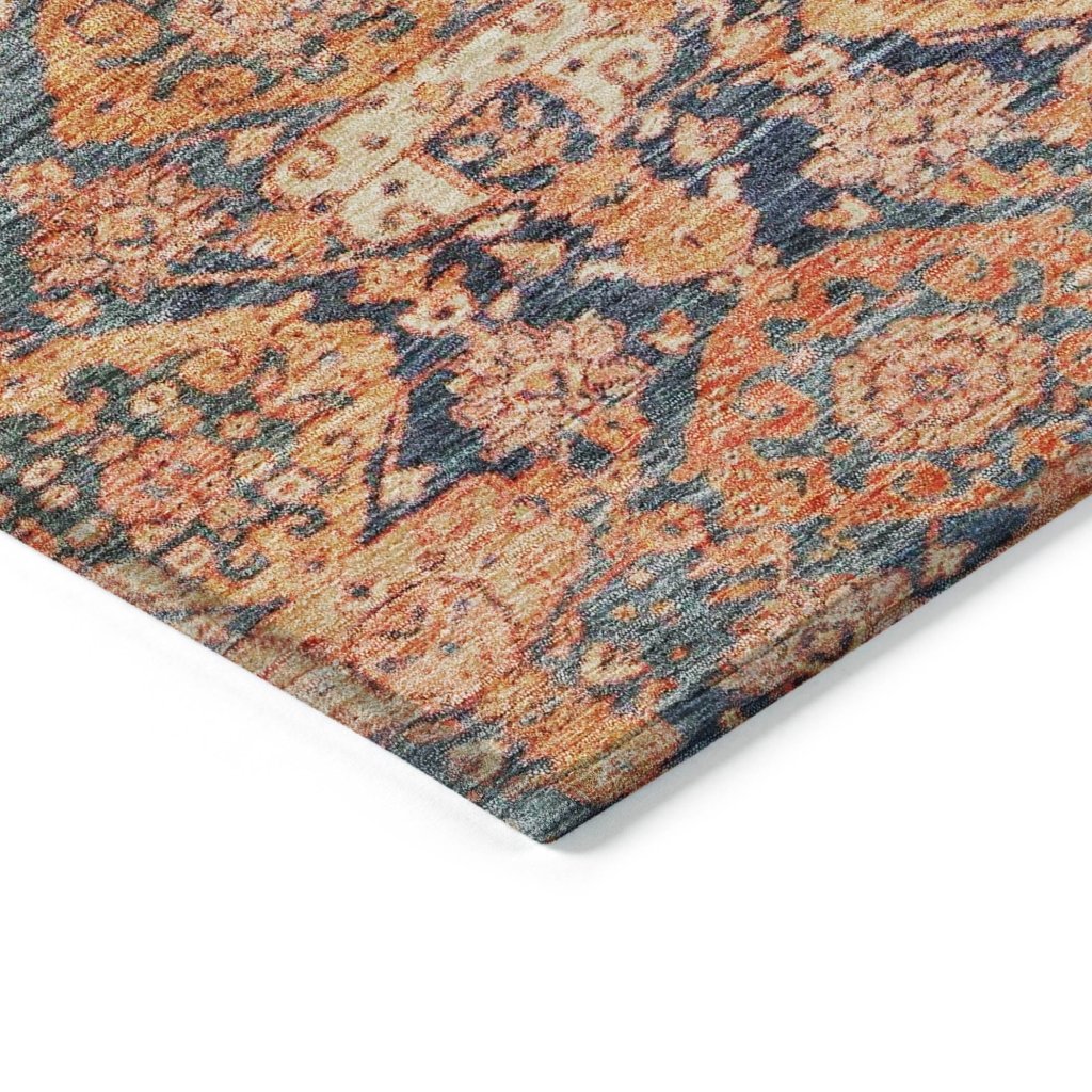 LOOMLAN Rugs Ambray Orange Washable Indoor-Outdoor Rug