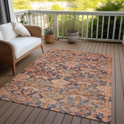LOOMLAN Rugs Ambray Orange Washable Indoor-Outdoor Rug