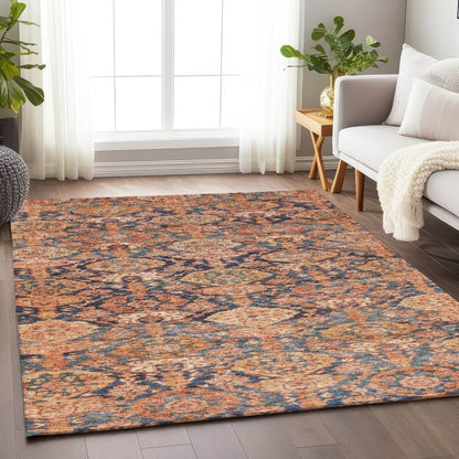 LOOMLAN Rugs Ambray Orange Washable Indoor-Outdoor Rug
