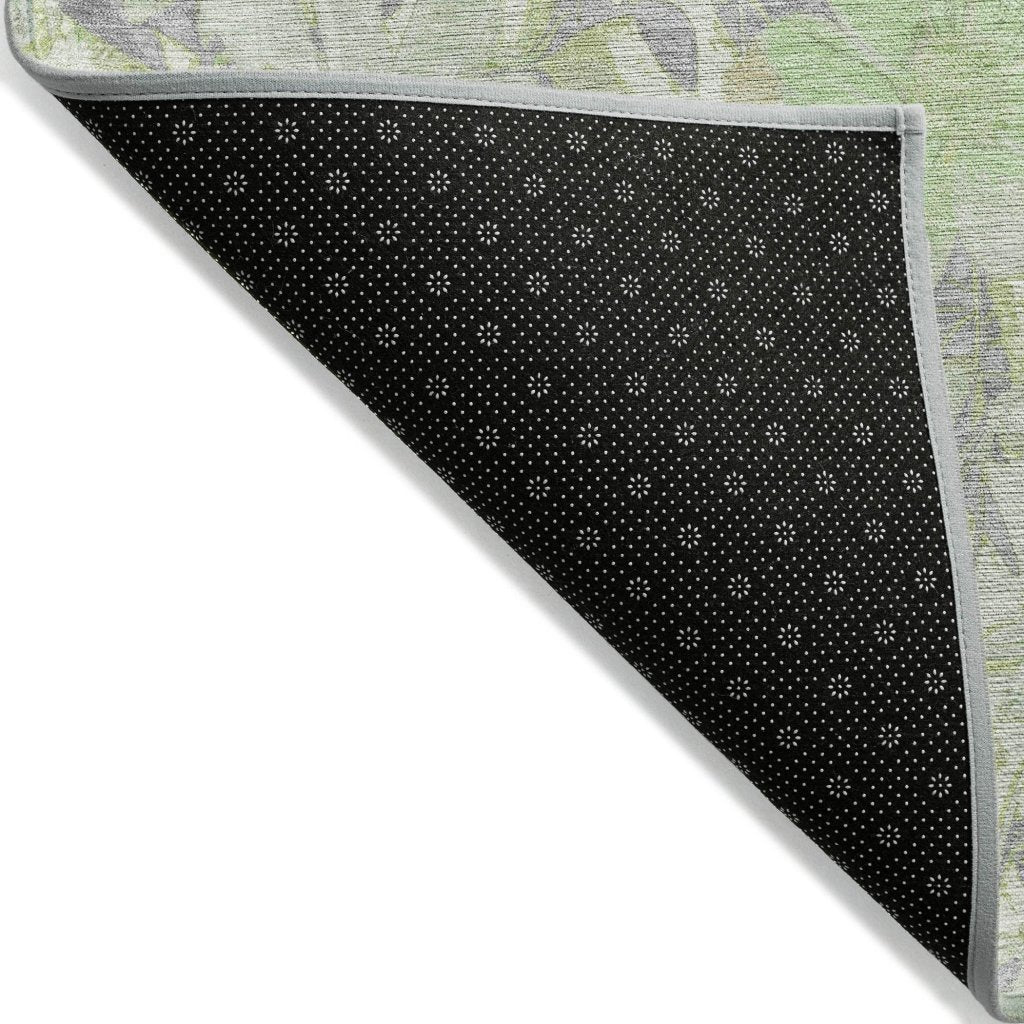 LOOMLAN Rugs Ameliah Green Washable Indoor-Outdoor Rug