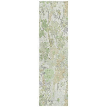 LOOMLAN Rugs Ameliah Green Washable Indoor-Outdoor Rug