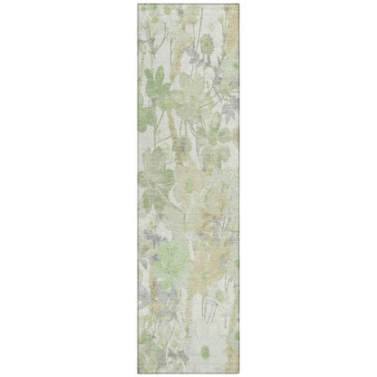 LOOMLAN Rugs Ameliah Green Washable Indoor-Outdoor Rug