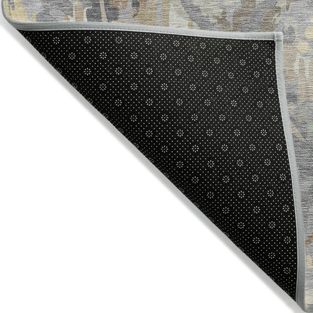 LOOMLAN Rugs Amethira Gray Washable Indoor-Outdoor Rug