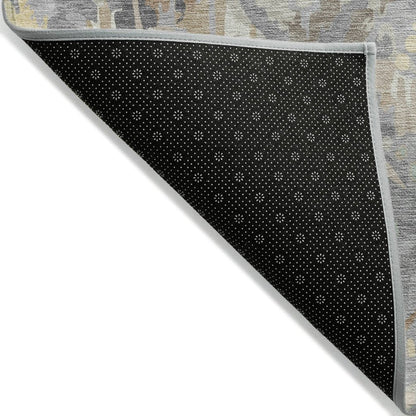 LOOMLAN Rugs Amethira Gray Washable Indoor-Outdoor Rug