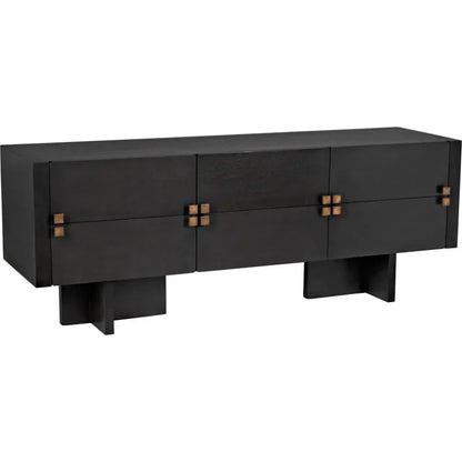 Noir Amidala Wooden Six Drawers Sideboard