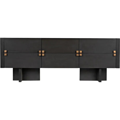 Noir Amidala Wooden Six Drawers Sideboard