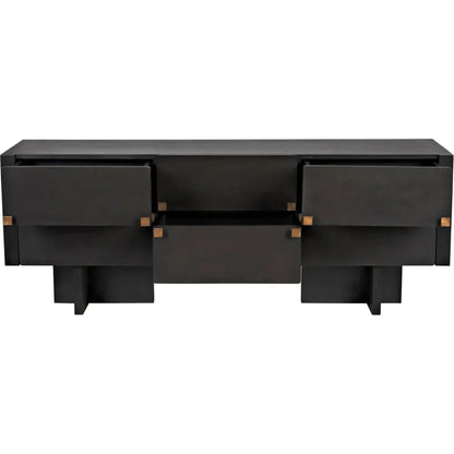 Noir Amidala Wooden Six Drawers Sideboard