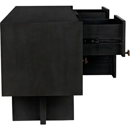 Noir Amidala Wooden Six Drawers Sideboard