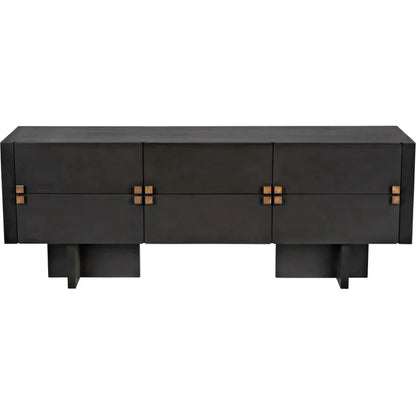 Noir Amidala Wooden Six Drawers Sideboard