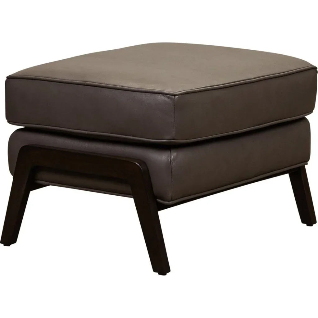 Anastasia Rectangular Leather Ottoman