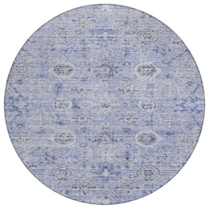 LOOMLAN Rugs Andorra Blue Washable Indoor-Outdoor Rug