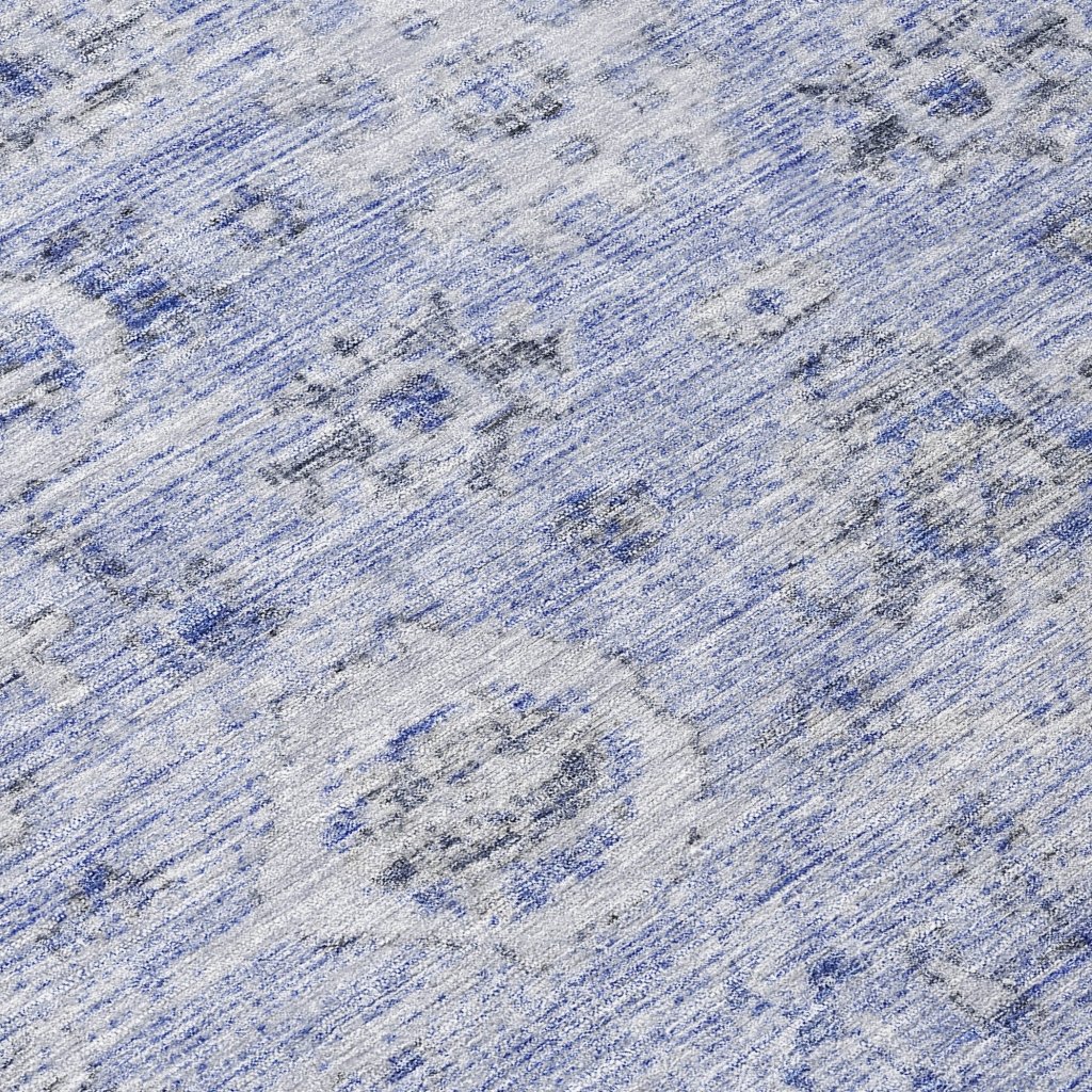 LOOMLAN Rugs Andorra Blue Washable Indoor-Outdoor Rug