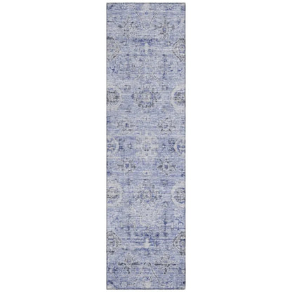 LOOMLAN Rugs Andorra Blue Washable Indoor-Outdoor Rug