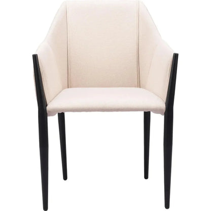 Andover Steel Beige Dining Arm Chair 2PC - LOOMLAN - Zuo Modern - Dining Chairs