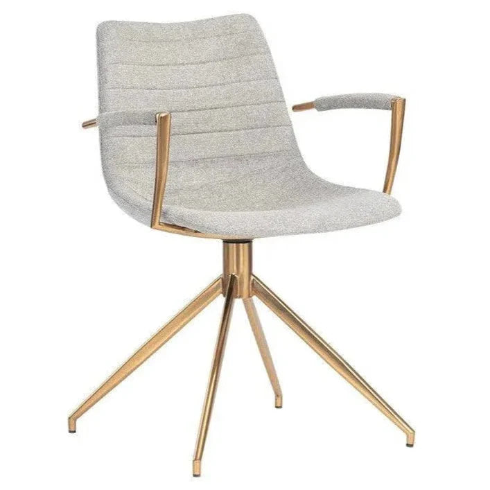Andres Fabric Swivel Dining Armchair