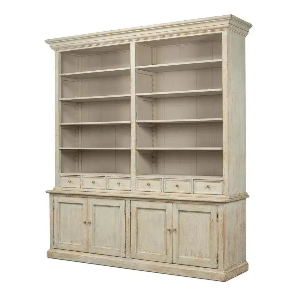 Angelique Bookcase With Cabinets and Drawers - LOOMLAN - Sarreid - Bookcases