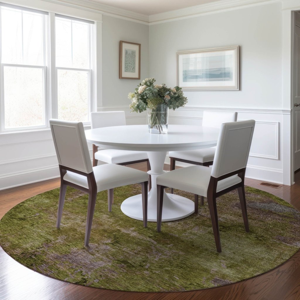LOOMLAN Rugs Anjari Green Washable Indoor-Outdoor Rug