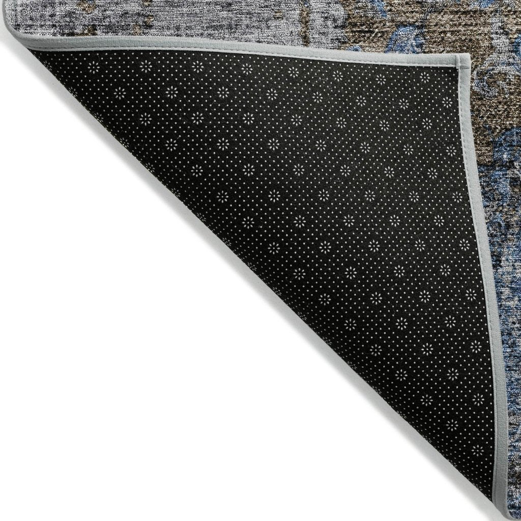 LOOMLAN Rugs Anna Blue Washable Indoor-Outdoor Rug