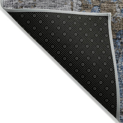 LOOMLAN Rugs Anna Blue Washable Indoor-Outdoor Rug