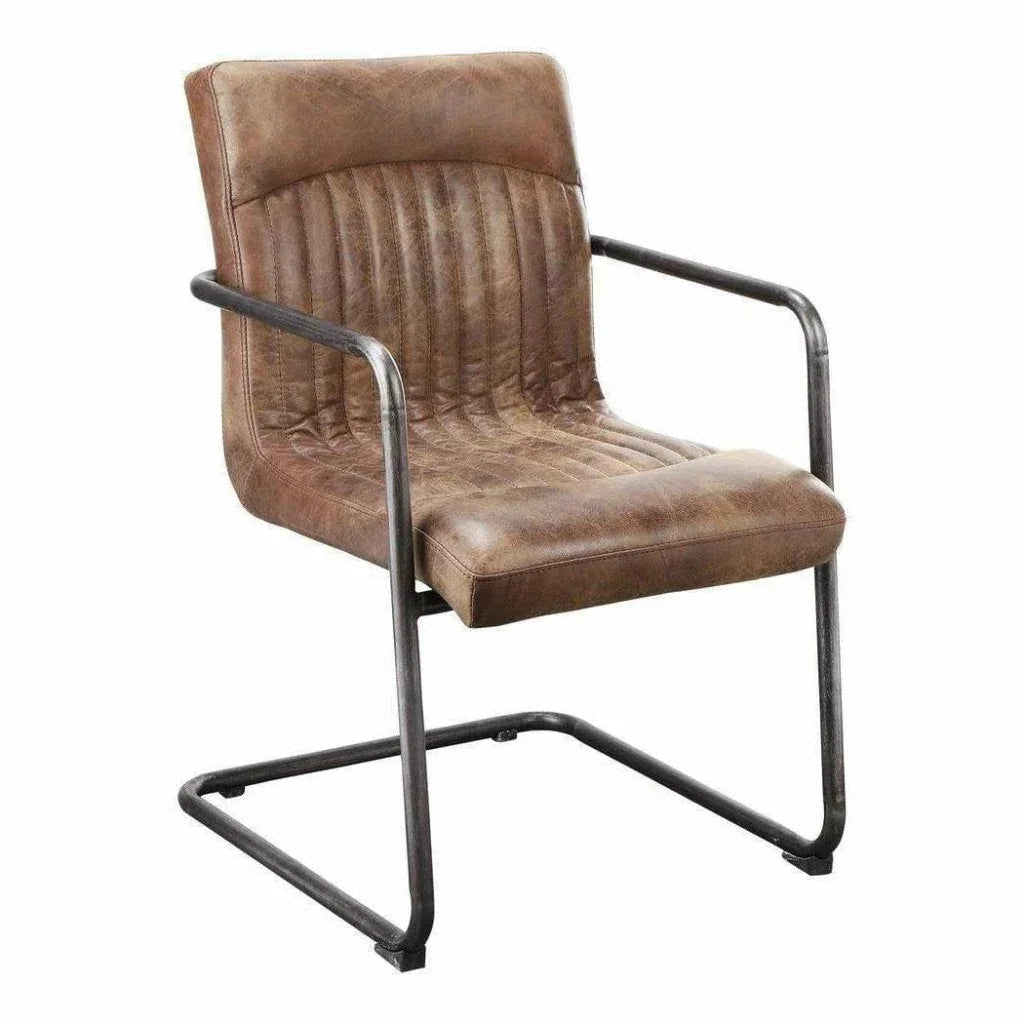 Moe's Home Ansel Grazed Leather Dining Chair (Set Of 2)