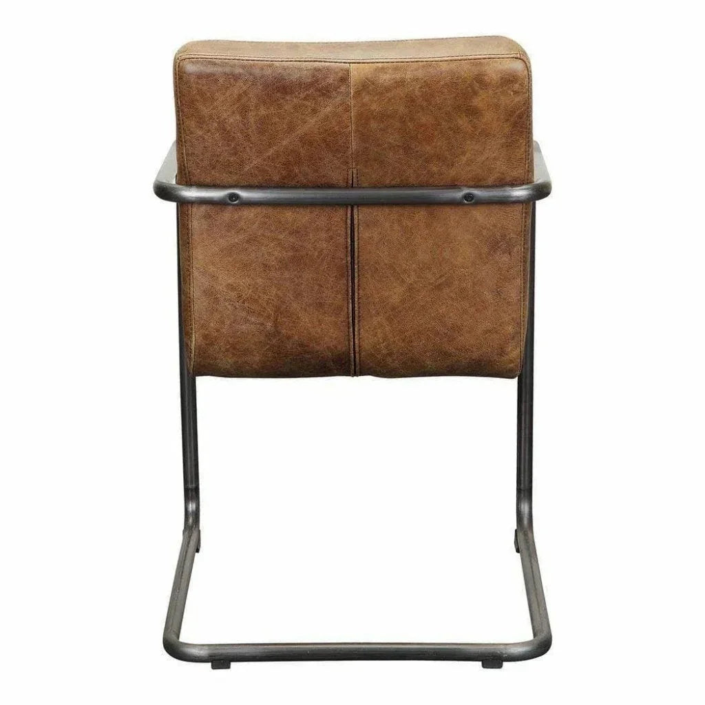 Moe's Home Ansel Grazed Leather Dining Chair (Set Of 2)