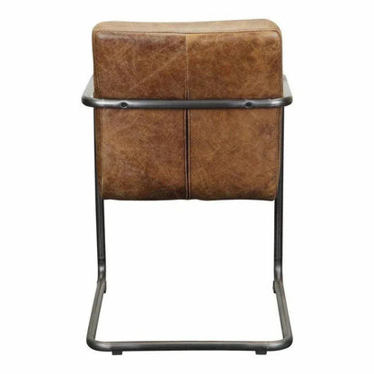 Moe's Home Ansel Grazed Leather Dining Chair (Set Of 2)
