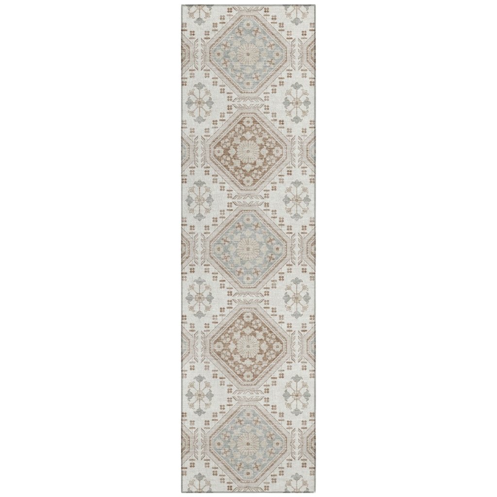 LOOMLAN Rugs Antheya Ivory Washable Indoor-Outdoor Rug