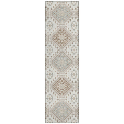 LOOMLAN Rugs Antheya Ivory Washable Indoor-Outdoor Rug