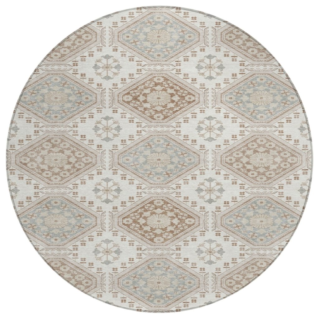 LOOMLAN Rugs Antheya Ivory Washable Indoor-Outdoor Rug