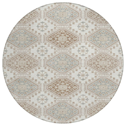 LOOMLAN Rugs Antheya Ivory Washable Indoor-Outdoor Rug