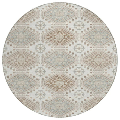 LOOMLAN Rugs Antheya Ivory Washable Indoor-Outdoor Rug