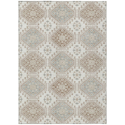 LOOMLAN Rugs Antheya Ivory Washable Indoor-Outdoor Rug