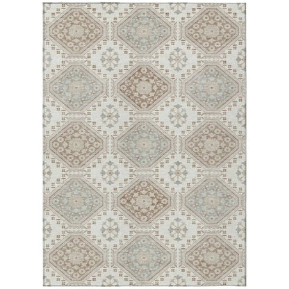 LOOMLAN Rugs Antheya Ivory Washable Indoor-Outdoor Rug