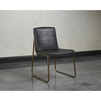 Anton Leather Armless Dining Chair - LOOMLAN - SUNPAN - Dining Chairs