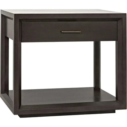 Noir Antony Rectangle Wood Side Table