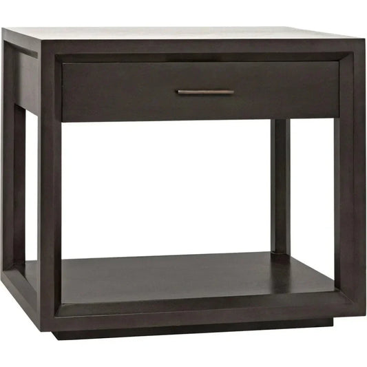 Noir Antony Rectangle Wood Side Table