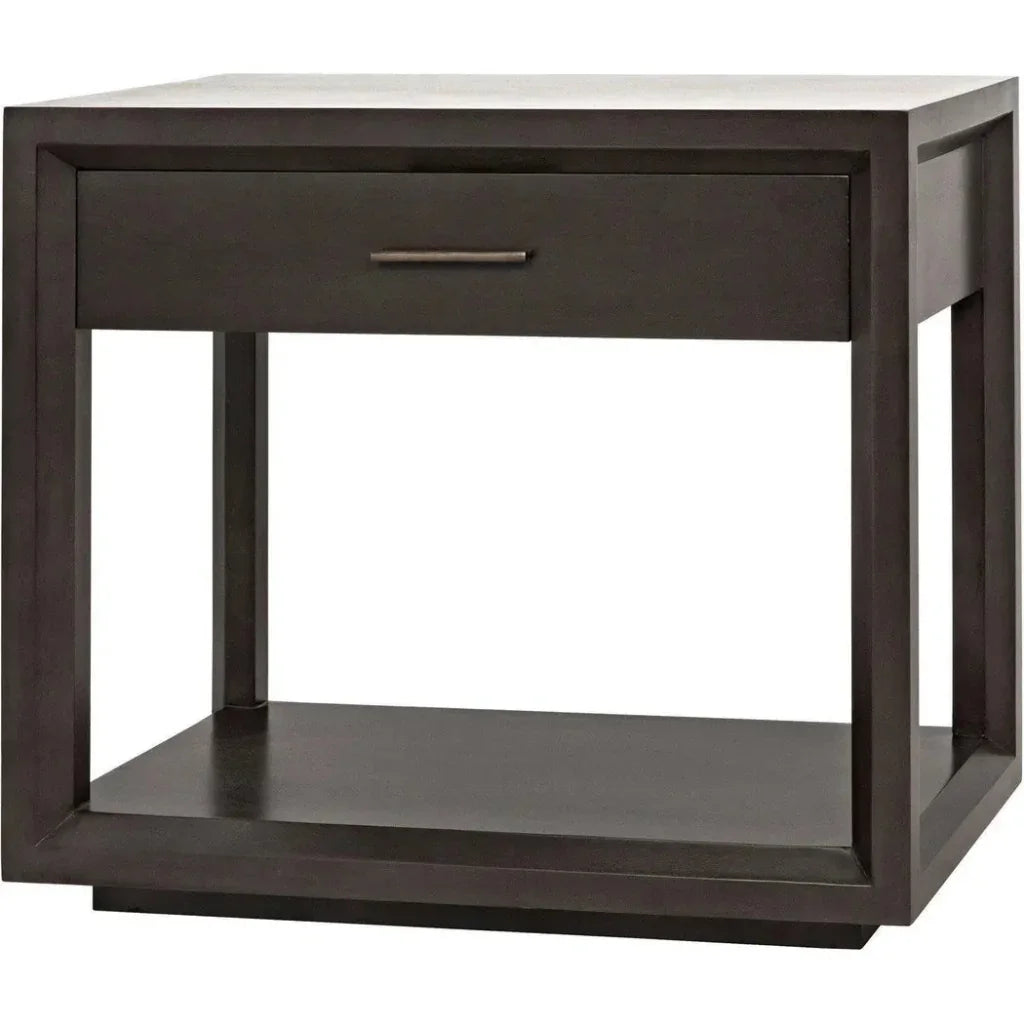 Noir Antony Rectangle Wood Side Table