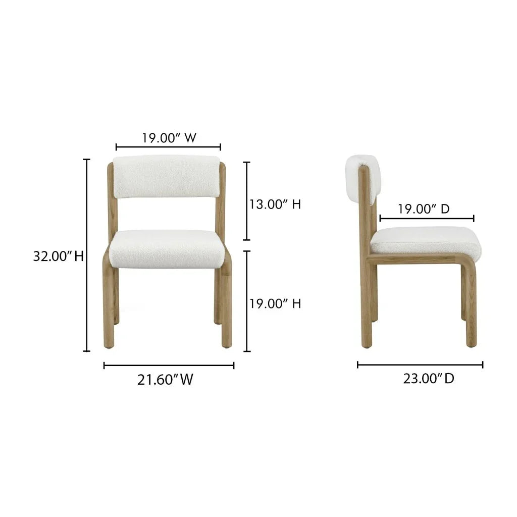 April Wooden Frame Dining Chair (Set Of 2) - LOOMLAN - Moe's Home - Dining Chairs