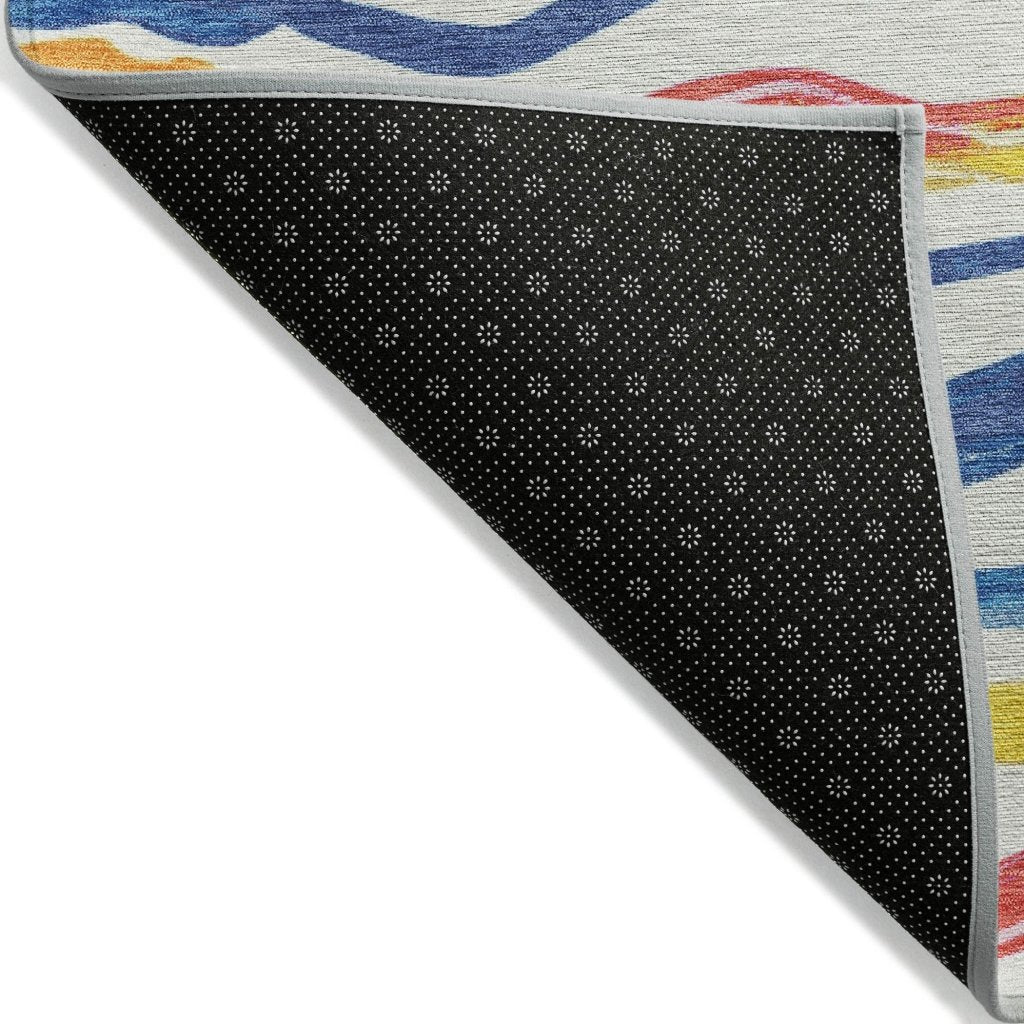 LOOMLAN Rugs Arayndra Ivory Washable Indoor-Outdoor Rug