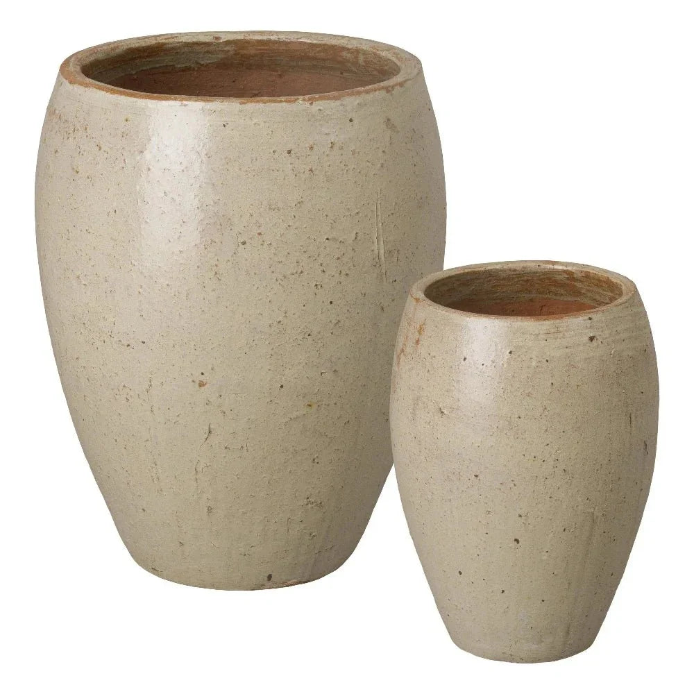 Arc Tropical Sand Ceramic Round Planter
