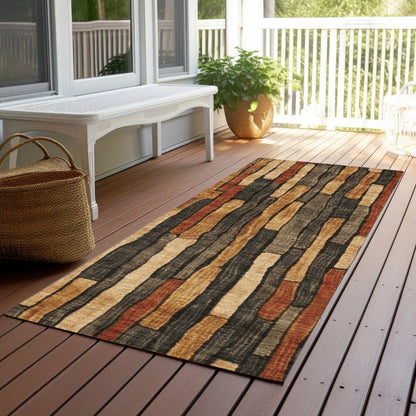 LOOMLAN Rugs Arganza Brown Washable Indoor-Outdoor Rug