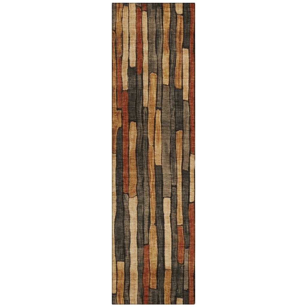 LOOMLAN Rugs Arganza Brown Washable Indoor-Outdoor Rug