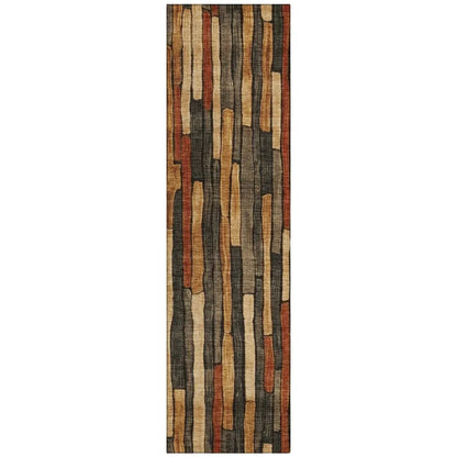LOOMLAN Rugs Arganza Brown Washable Indoor-Outdoor Rug