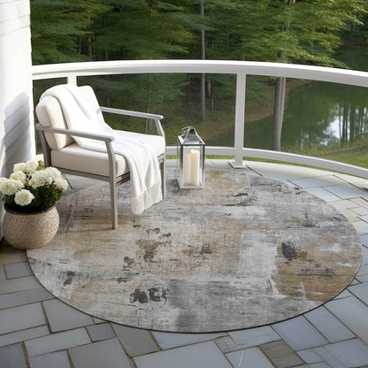 LOOMLAN Rugs Aria Gray Washable Indoor-Outdoor Rug